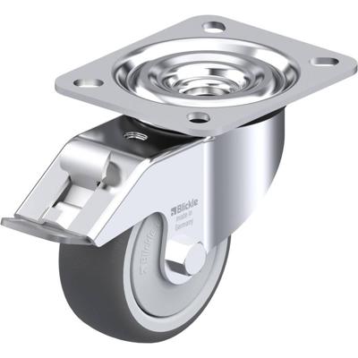 Blickle L-PATH 80KF-FI Zwenkwiel met rem Wieldiameter: 80 mm Draagvermogen (max.): 150 kg 1 stuk(s)