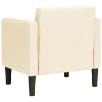 Fauteuil met armleuningen 54 cm corduroy stof crmekleurig - thumbnail