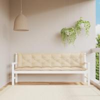 VidaXL Tuinbankkussens 2 st 200x50x7 cm oxford stof beige - thumbnail