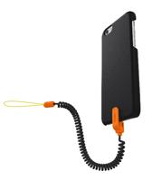 Kenu Highline flexibele veiligheidskabel met lus en beschermetui voor Apple iPhone 6, für iPhone 6, zwart - thumbnail