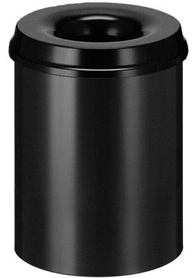 Papierbak+vlamdover vepabins 15l rnd 26cm zwart