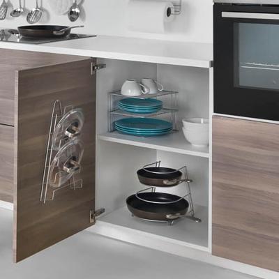 Metaltex space line bordenrek 2 etages 25x25x19 cm zilver
