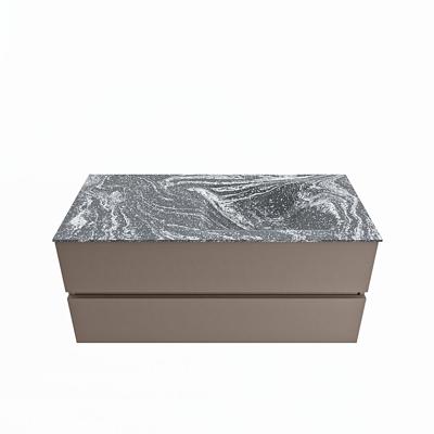 MONDIAZ VICA-DLUX 110cm badmeubel onderkast Smoke 2 lades. Inbouw wastafel CLOUD rechts 1 kraangat, kleur Lava. MONDIAZ VICA-DLUX 110cm badmeubel onderkast Smoke 2 lades. Inbouw wastafel CLOUD rechts 1 kraangat, kleur Lava.