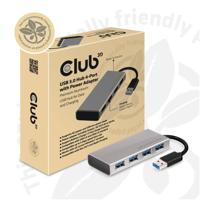 Club 3D CSV-1431 USB 3.0 Hub 4-Port met voeding zilver - thumbnail