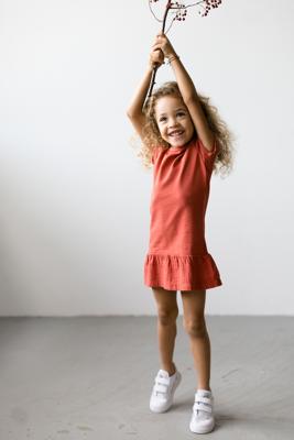 LEVV Meisjes jurk - Nara - Steen rood