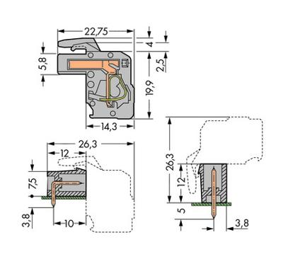 WAGO 732-106/026-000 Female behuizing (kabel) 732 Totaal aantal polen: 6 Rastermaat: 7.50 mm Inhoud: 50 stuk(s)