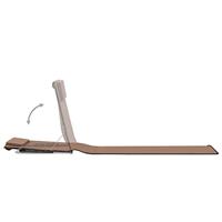 Strandmatten inklapbaar 2 st staal en stof bruin - thumbnail