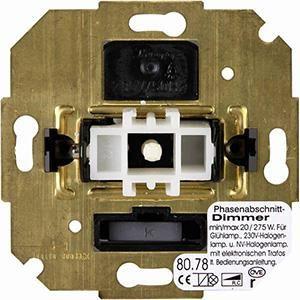 Kopp dimmer voor gloei- en halogeenlamp voor conventionele trafo's 20-275W met druk/wissel