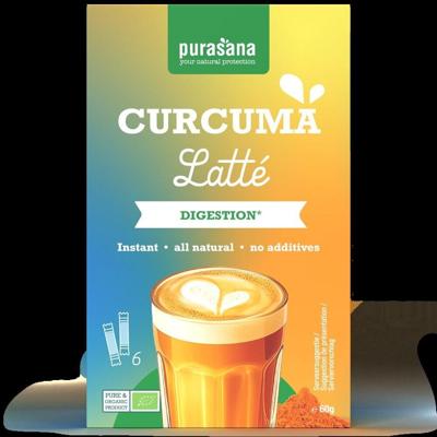 Purasana Instant curcuma latte 6x10g bio 60 Gram