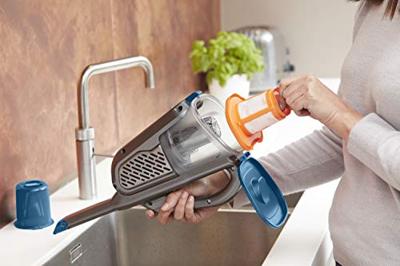 Black & Decker BHHV520BF handstofzuiger Zwart, Blauw, Zilver Zakloos