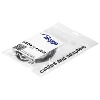 Akyga AK-USB-19 USB-kabel USB-A stekker, USB-A bus 3.00 m Zwart - thumbnail