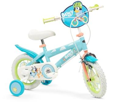 TOIMSA Bluey 12” Kinderfiets Blauw en limoengroen