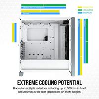 Corsair iCUE 4000X RGB Midi-tower PC-behuizing Wit - thumbnail
