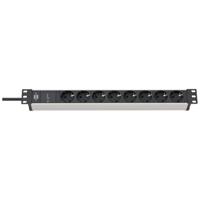 Brennenstuhl 1390007308 power uitbreiding 2 m 8 AC-uitgang(en) Binnen Zwart, Zilver - thumbnail