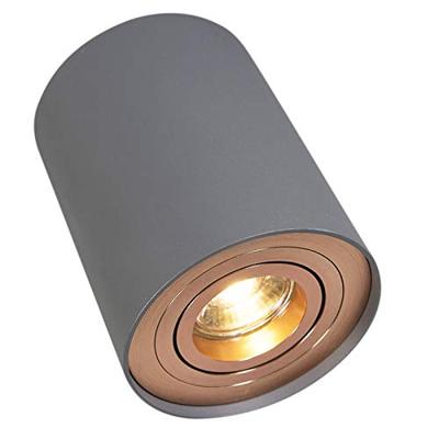 QAZQA Spot grijs met koper draai- en kantelbaar - Rondoo Up