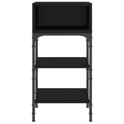 Nachtkastjes 2 st 35x34,5x70 cm bewerkt hout zwart