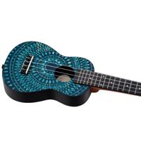 Ortega Keiki K2SS-BKC Soprano Size Ukulele Blue Kaleidoscope sopraan ukelele set - thumbnail