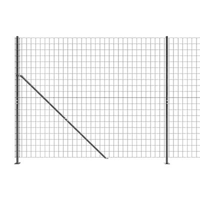 VidaXL Draadgaashek met flens 1,4x10 m antracietkleurig