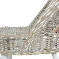 Fauteuil kubu rattan wit - thumbnail