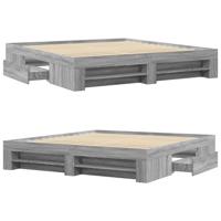 Bedframe zonder matras 180x200 cm spaanplaat grijs Sonoma - thumbnail