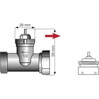 Eurotronic 700099 Radiator-ventieladapter Geschikt voor radiator Danfoss RAVL - thumbnail