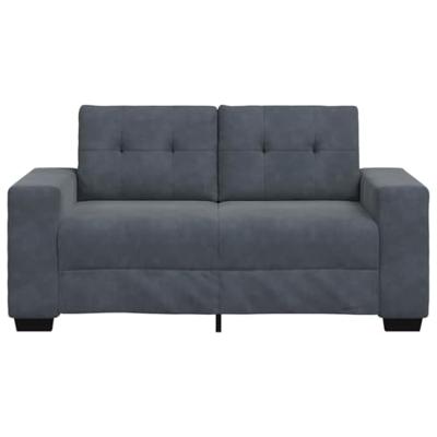 Loveseat bank 120 cm fluweel donkergrijs Loveseat bank 120 cm fluweel donkergrijs