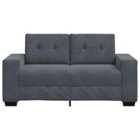 Loveseat bank 120 cm fluweel donkergrijs - thumbnail