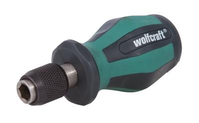 Wolfcraft handschroevendraaier | met bitopname | kort | 76 mm | 1 stuk - 1239000