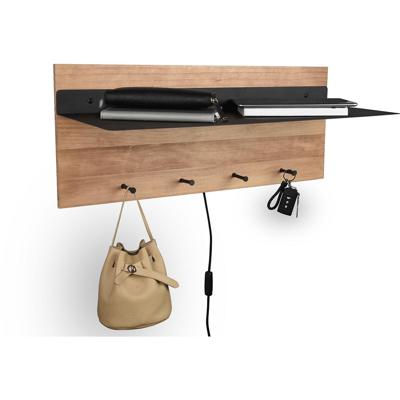 Kapstok met LED Verlichting en Opbergmand - 10W Warm Wit - Bruin