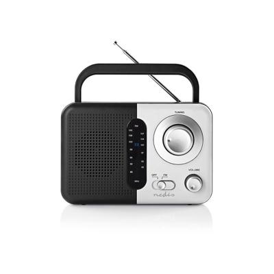 Nedis FM-Radio | Draagbaar Model | FM | Batterij Gevoed / Netvoeding | Analoog | 2.4 W | Zwart-Wit Scherm | Koptelefoonoutput Nedis FM-Radio | Draagbaar Model | FM | Batterij Gevoed / Netvoeding | Analoog | 2.4 W | Zwart-Wit Scherm | Koptelefoonoutput