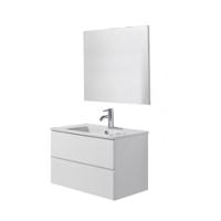 Badmeubelset London Basis 80 cm incl. Spiegel Wit - thumbnail