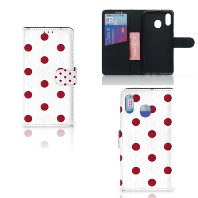Samsung Galaxy M20 Book Cover Cherries