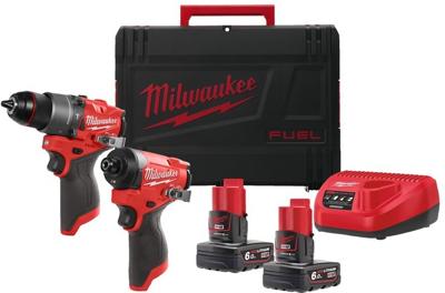 Milwaukee M12 FUEL™ FPP2A2-602X Accu combiset 2-delig (FPD2 + FID2) 12V 6.0Ah in HD-Box - 4933480588 Milwaukee M12 FUEL™ FPP2A2-602X Accu combiset 2-delig (FPD2 + FID2) 12V 6.0Ah in HD-Box - 4933480588