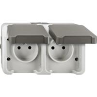 Merten MEG2520-8029 Wandcontactdoos AquaStar Lichtgrijs 1 stuk(s) - thumbnail