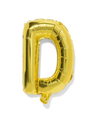 HEMA Folieballon letter D 30cm goud (goud)