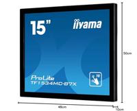 Iiyama ProLite TF1534MC-B7X LED-monitor Energielabel E (A - G) 38.1 cm (15 inch) 1024 x 768 Pixel 4:3 8 ms DisplayPort, HDMI, VGA TN LED - thumbnail
