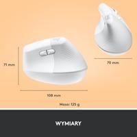 Logitech Lift for Business Wit Ergonomische Draadloze Muis - thumbnail
