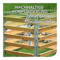 Compostbak hout/metaal 100 x 100 x 100 - thumbnail