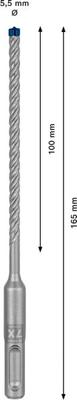 Bosch Accessoires Expert SDS plus-7X hamerboor 5,5 x 100 x 165 mm - 1 stuk(s) - 2608900066 Bosch Accessoires Expert SDS plus-7X hamerboor 5,5 x 100 x 165 mm - 1 stuk(s) - 2608900066
