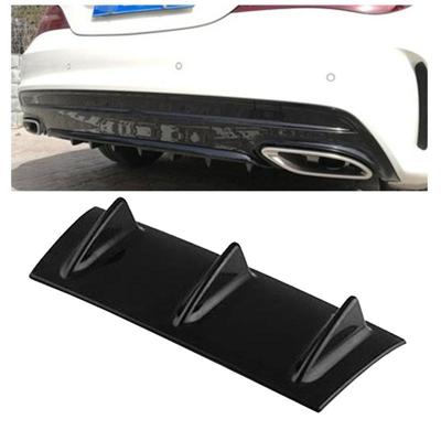 Universele auto Rear Bumper Lip Diffuser 3 Shark Fin stijl zwart ABS grootte: 35 5 x 30 5 x 15.2 cm Universele auto Rear Bumper Lip Diffuser 3 Shark Fin stijl zwart ABS grootte: 35 5 x 30 5 x 15.2 cm