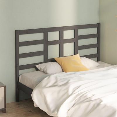 Hoofdbord 141x4x104 cm massief grenenhout grijs