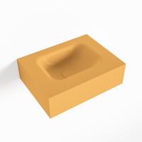 MONDIAZ LEX Ocher vrijhangende solid surface wastafel 40cm. Positie wasbak midden - thumbnail