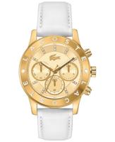 Lacoste horlogeband 2000854 / LC-73-3-34-2534 Leder Wit 20mm + wit stiksel - thumbnail