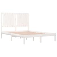 Bedframe massief hout wit 120x190 cm - thumbnail