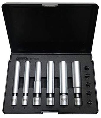 KS Tools 500.7325 1/4 + 3/8 speciale gloei- en bougiestekkerset met scharnier, 11-delig - thumbnail