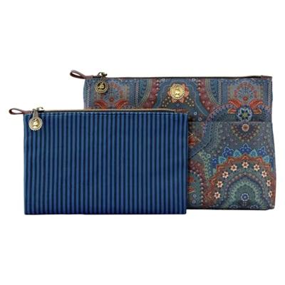 Pip Studio Pip Studio Caryn Cosmetic Bags Combi Jabali Blue 26x7.5x18cm/22x1x13cm