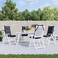 Stoelkussens 4 st hoge rug oxford stof antracietkleurig - thumbnail