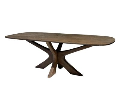 Sohome Deens Ovale Eettafel 'Mabel' Mangohout, 220 x 100cm, kleur Bruin