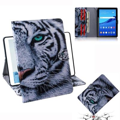 Tiger patroon horizontale Flip lederen case voor Huawei MediaPad T5 met houder & Card slot & portemonnee