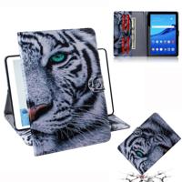 Tiger patroon horizontale Flip lederen case voor Huawei MediaPad T5 met houder & Card slot & portemonnee - thumbnail
